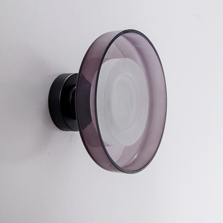 Round Hardware Glass Wall Lamp