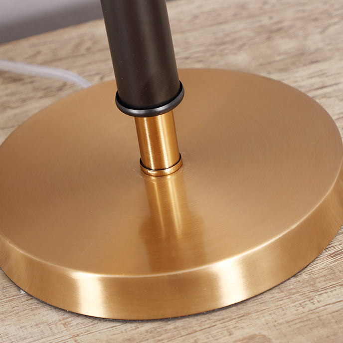 Iron Round Drum Study 2-Light Table Lamp