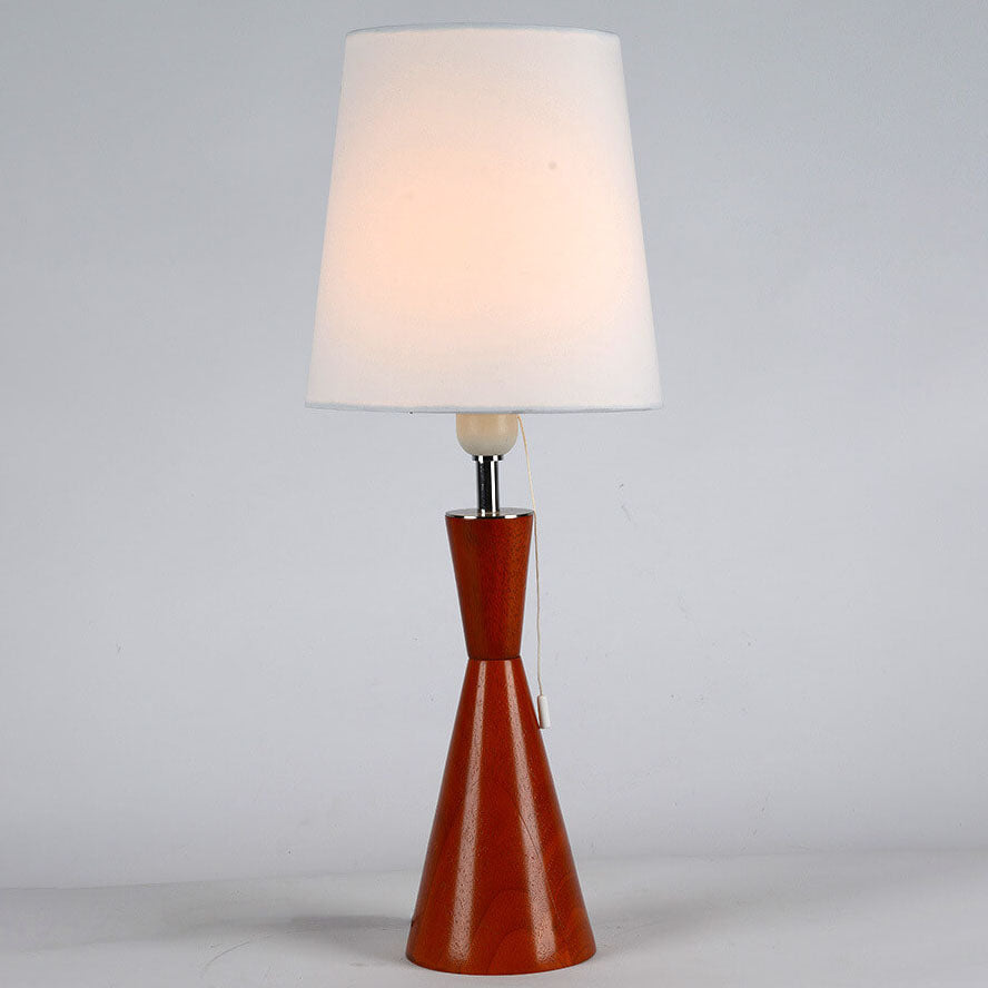 Oak Body Cotton PC Table Lamp