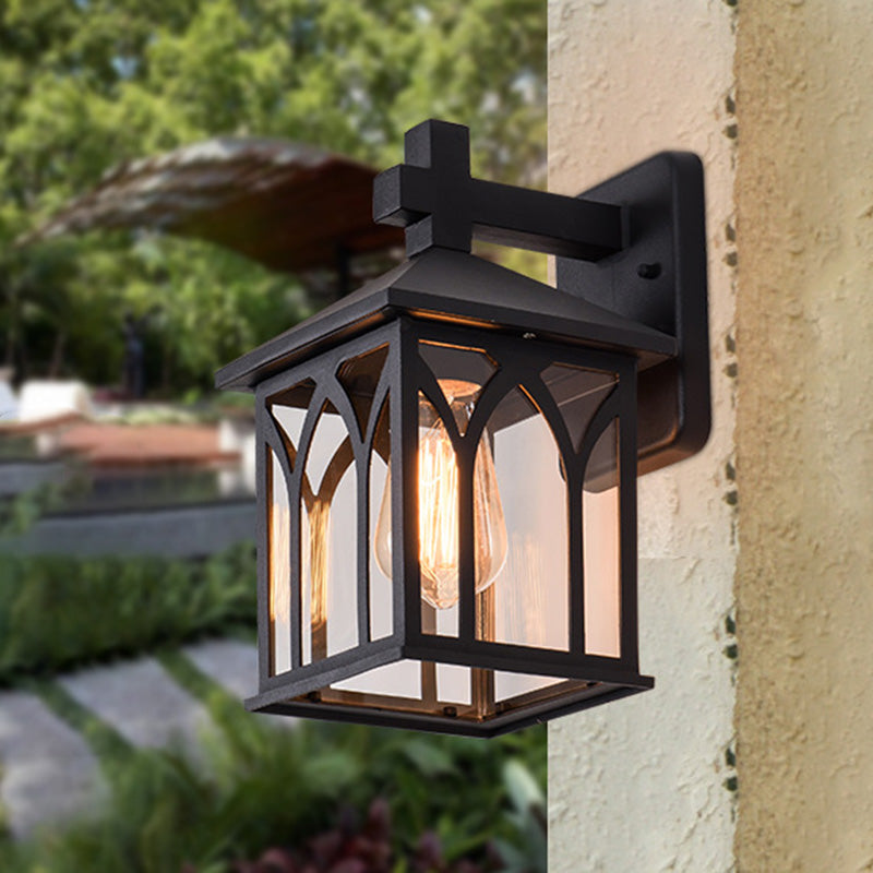 Aluminum Glass Cubic Garden Outdoor Light