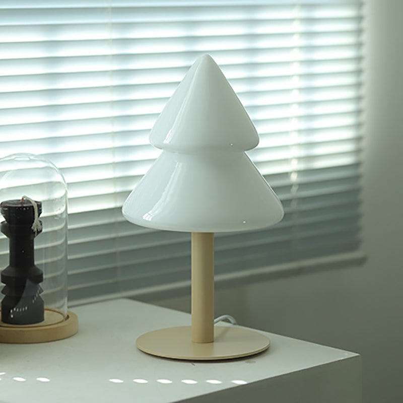 Iron Glass Christmas Tree Table Lamp