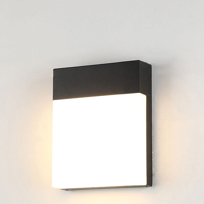 Square Frosted Aluminum Outdoor Light