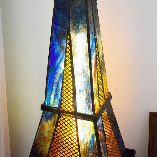 Tower Stained Glass Table Lamp