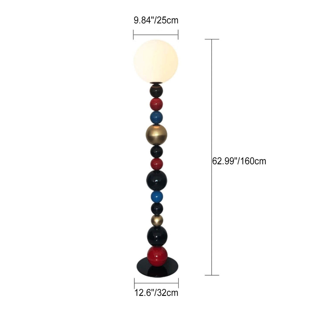 Colorful Round Ball Glass Floor Lamp