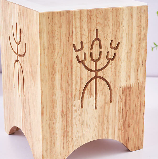 Harajuku Solid Wood Hollow Table Lamp