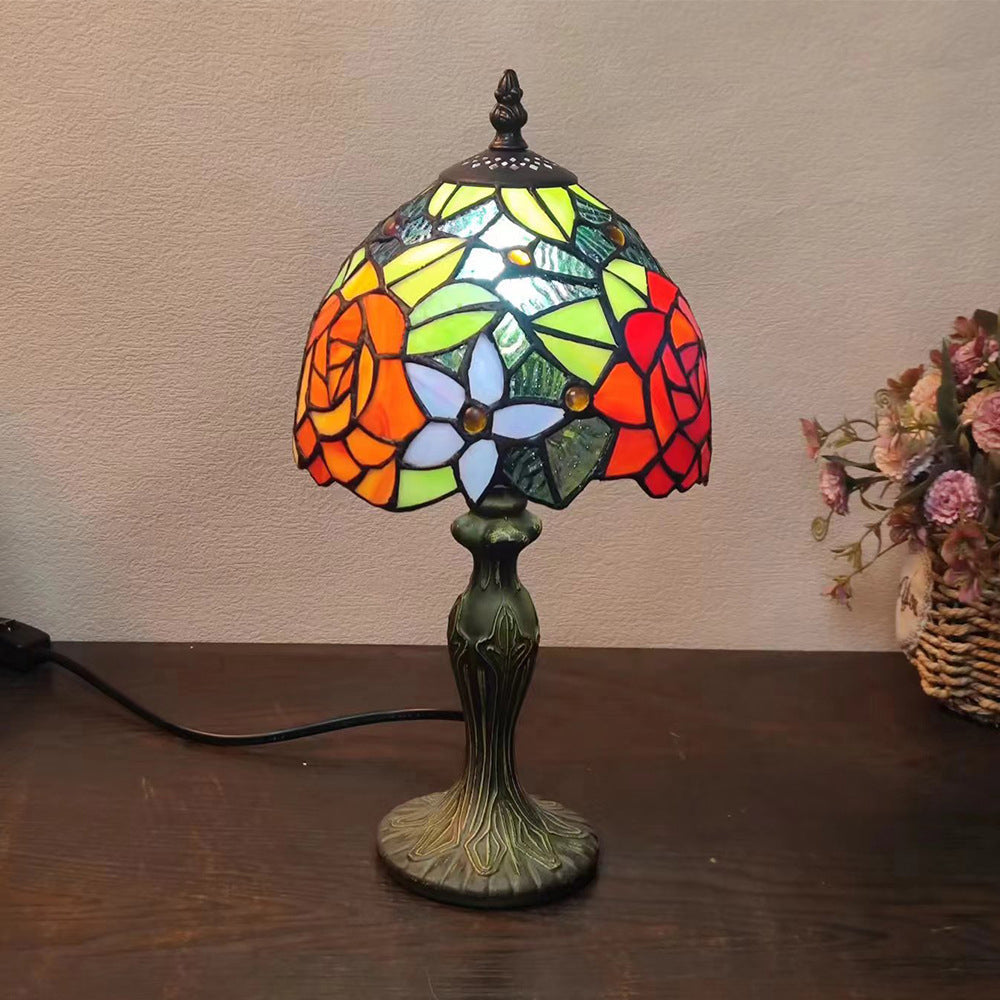 Dome Flower Zinc Stained Table Lamp
