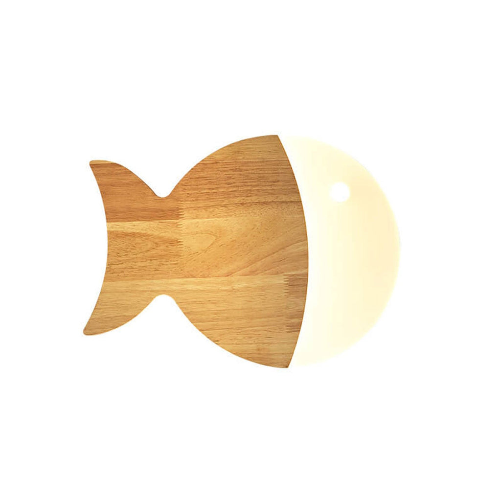 Oak Acrylic Fish Wall Lamp