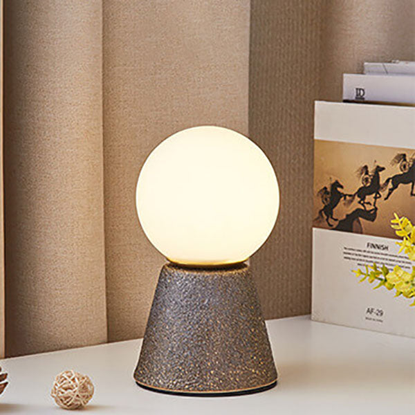 Orb Moon Ceramic Glass Table Lamp