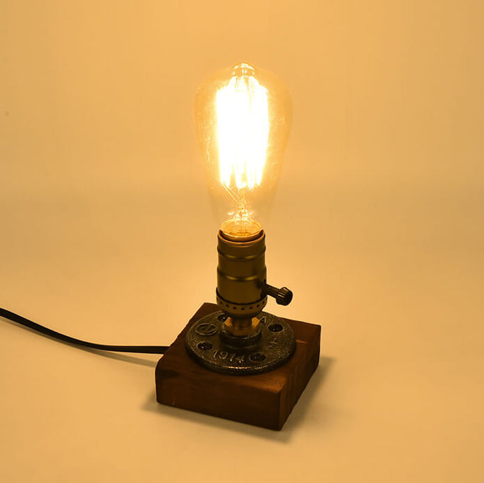 Candelabra Iron Pine Table Lamp