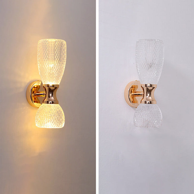 Column Acrylic Hardware Living 2-Light Wall Lamp