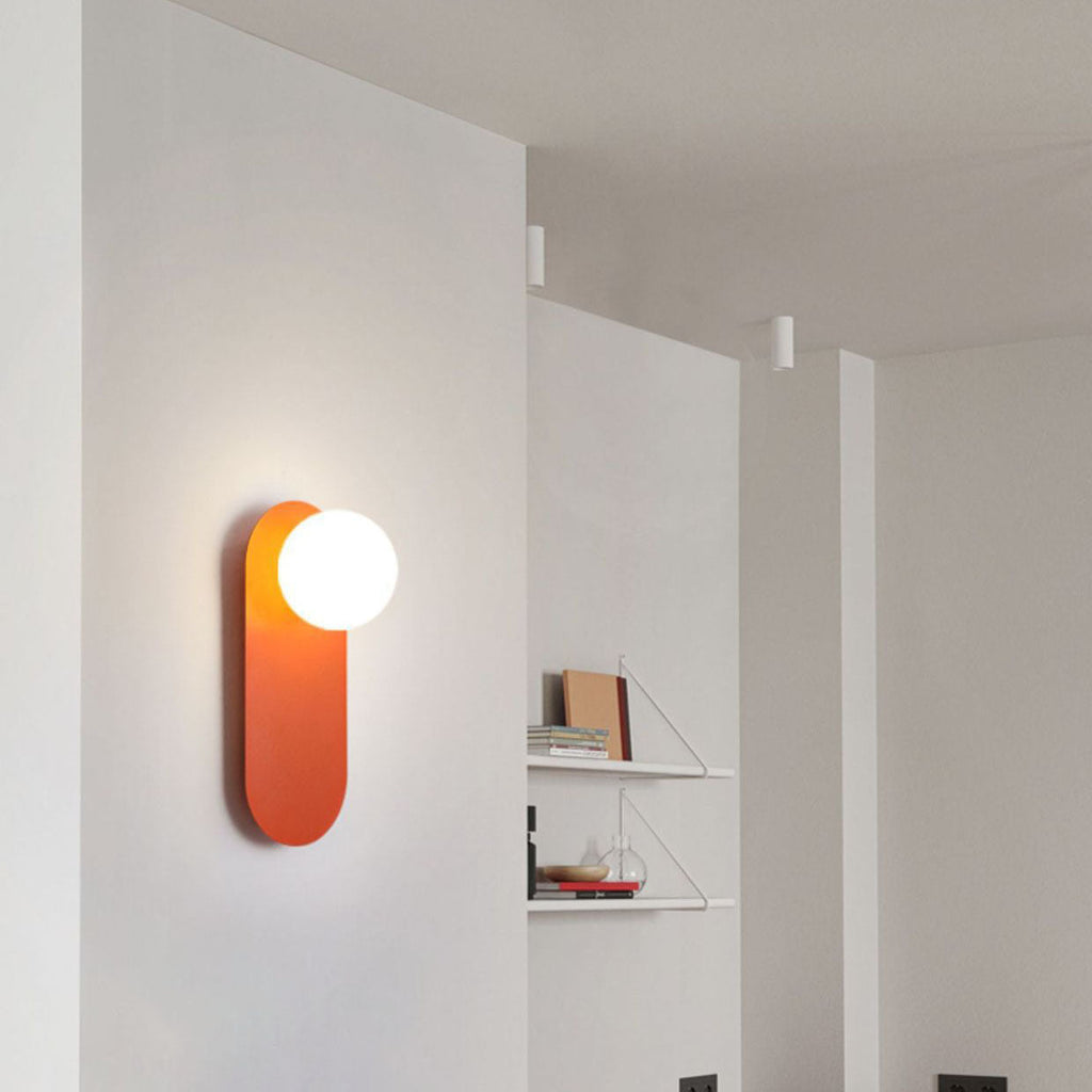 Glass Orange Ring Wall Lamp