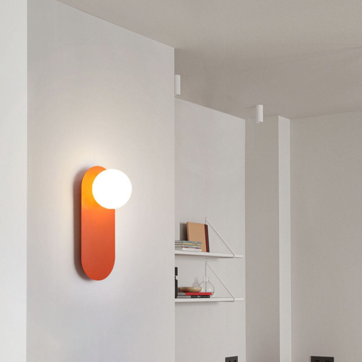 Glass Orange Ring Wall Lamp