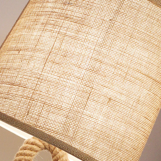 Round Iron Hemp Rope Table Lamp