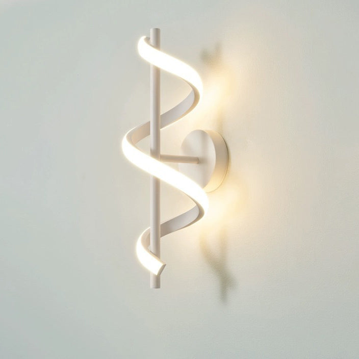 Spiral Hardware Aluminum Silicone Wall Lamp