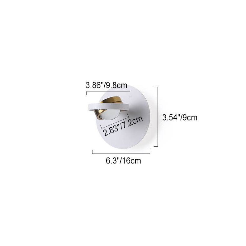 Aluminum Geometric Square Round Wall Lamp