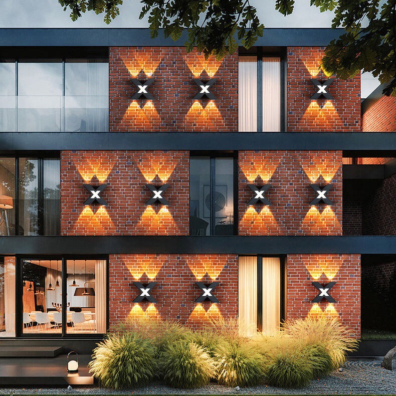 X-Shape Aluminum Patio Outdoor Light