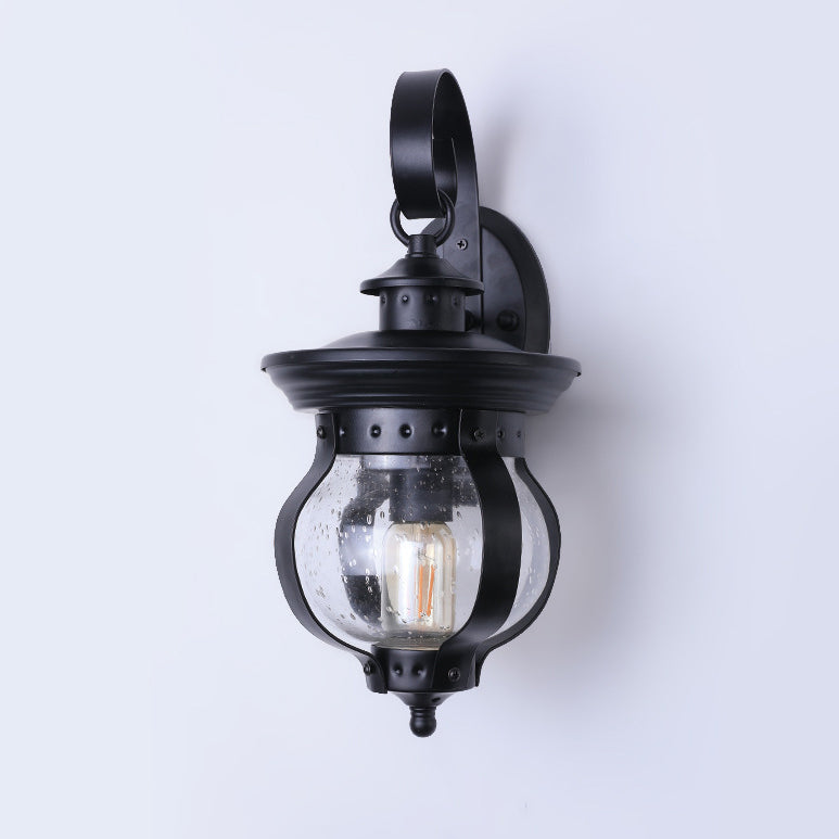 Iron Glass Gourd Shape Outdoor Light