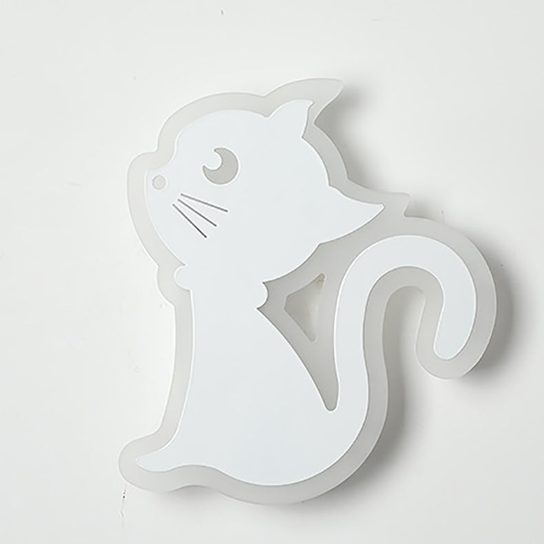 Cat-Shaped Acrylic Iron Bedroom Wall Lamp