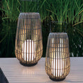 Modern Rattan Weaving Oval Floor Lamp