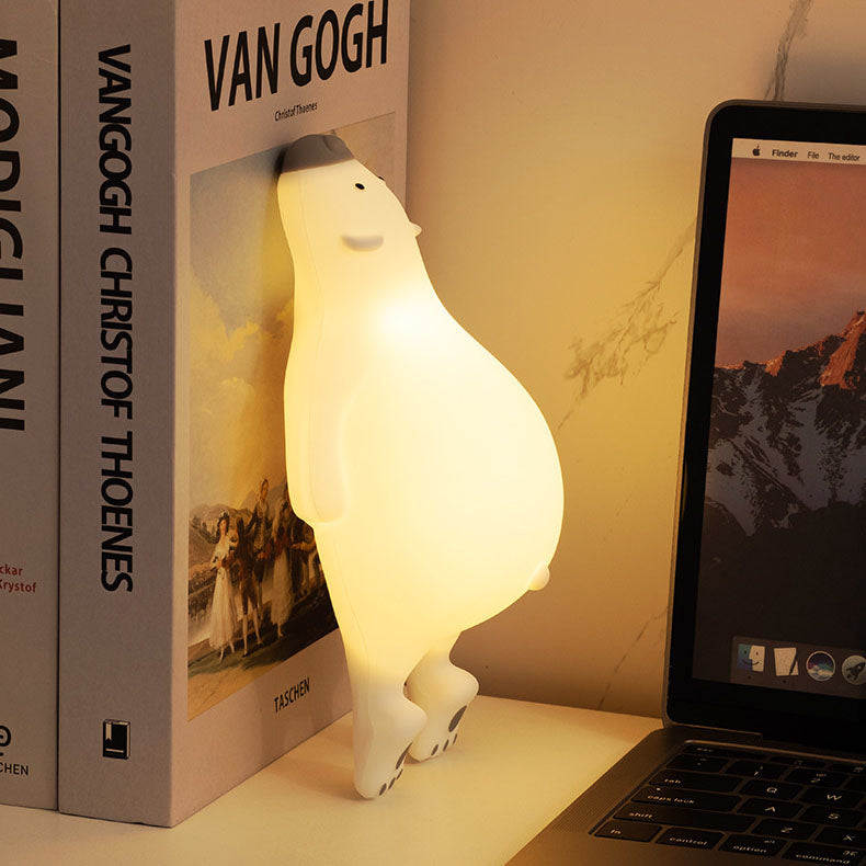 Cartoon Lazy Bear Silicone Table Lamp