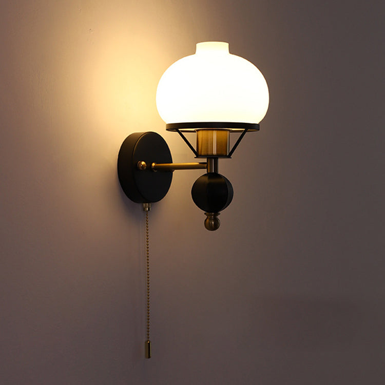 Geometric Circle Glass Iron Wall Lamp