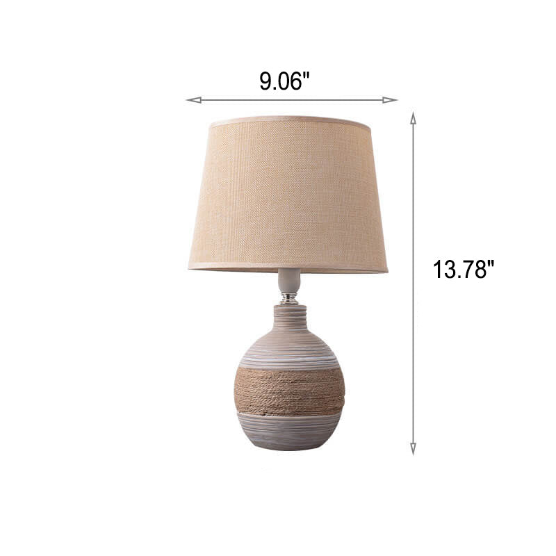 Style Twine Fabric Ceramic Table Lamp