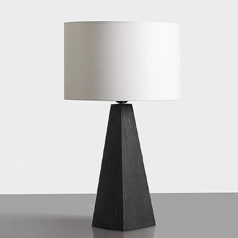 Cylindrical Prismatic Solid Wood Table Lamp