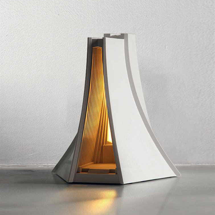 Triangle Concrete Bedroom Table Lamp