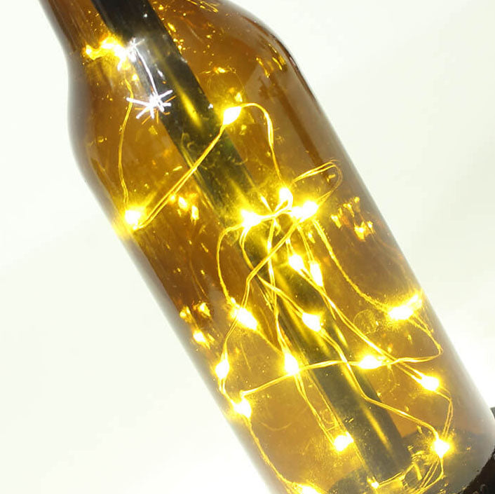 Fabric Glass Wine Bottle Table Lamp