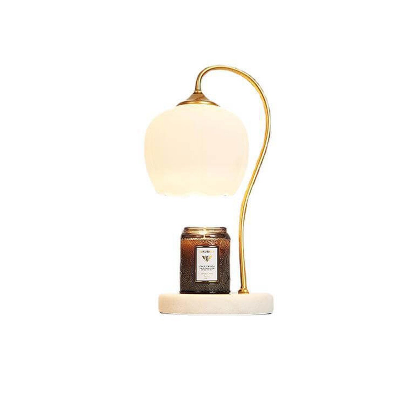 Petal Marble Melting Wax 2-Light Table Lamp