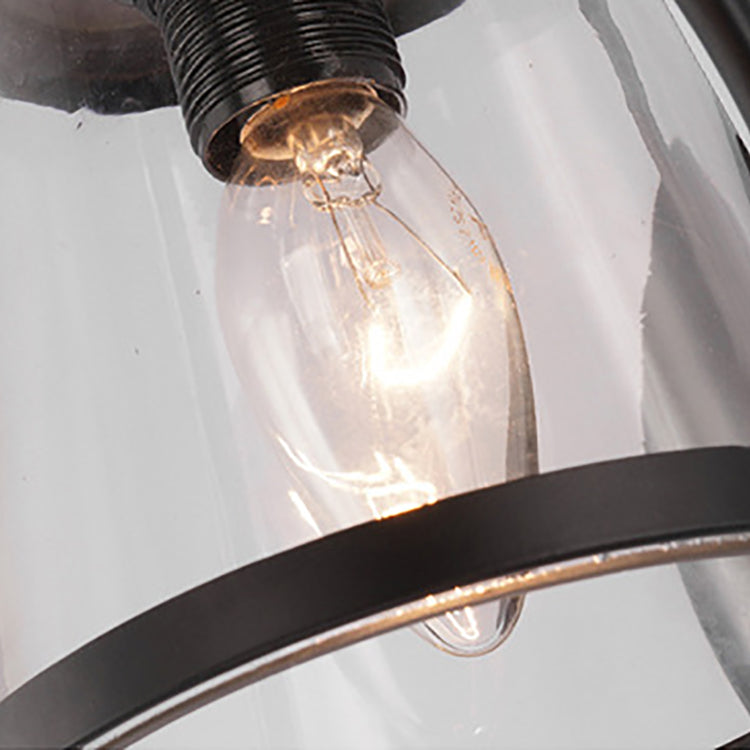 Iron Glass Round Hallway Wall Lamp