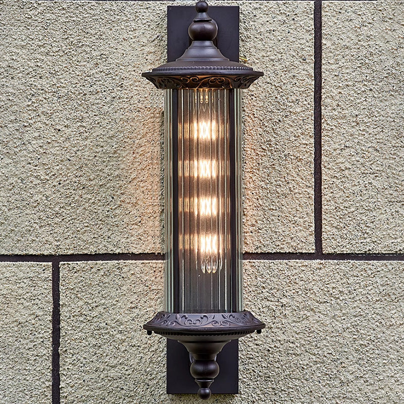 Aluminum Glass Cylinder Garden Outdoor Light