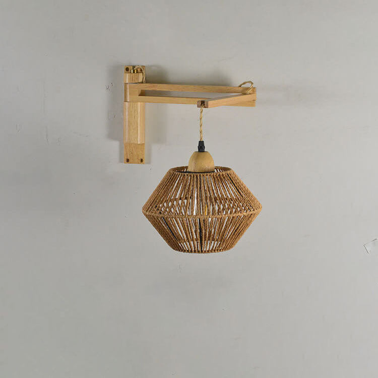 Rope Weaving Lantern Cage Wall Lamp