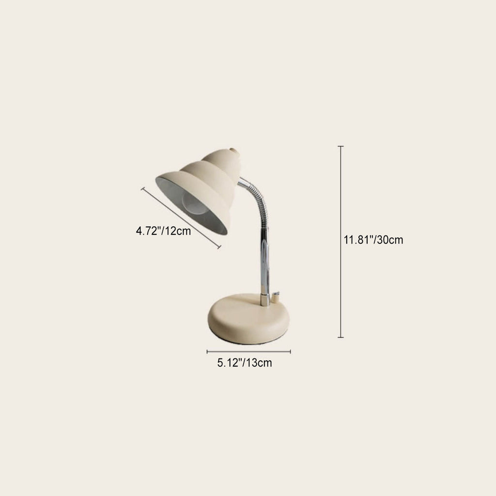 Cream Yellow Cone Iron Table Lamp