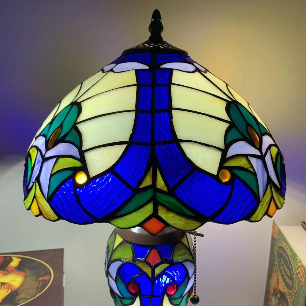 Exquisite Style Stained Glass 3-Light Table Lamp