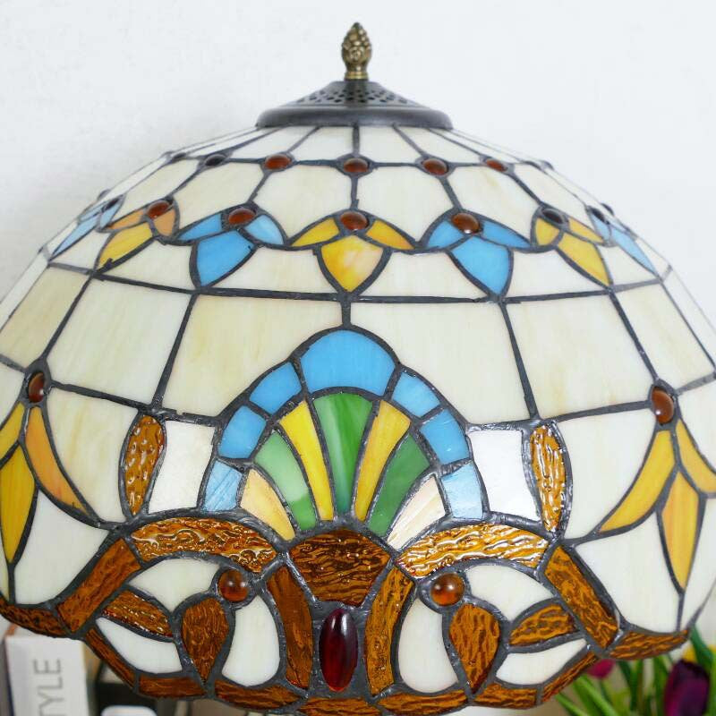 Baroque Umbrella Resin Stained 3-Light Table Lamp