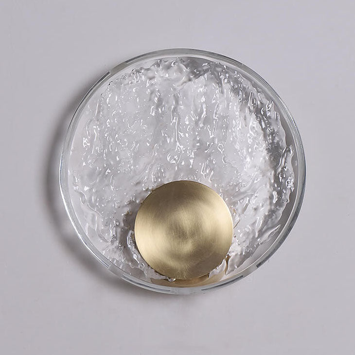 Ice Cracked Glass Copper Wall Lamp