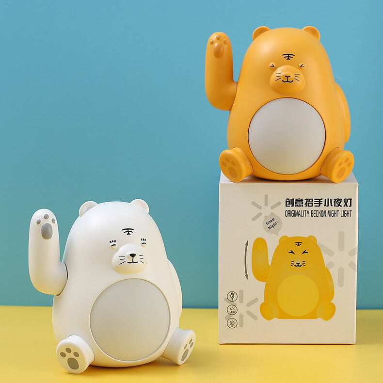 Cartoon Handle Tiger Night Table Lamp