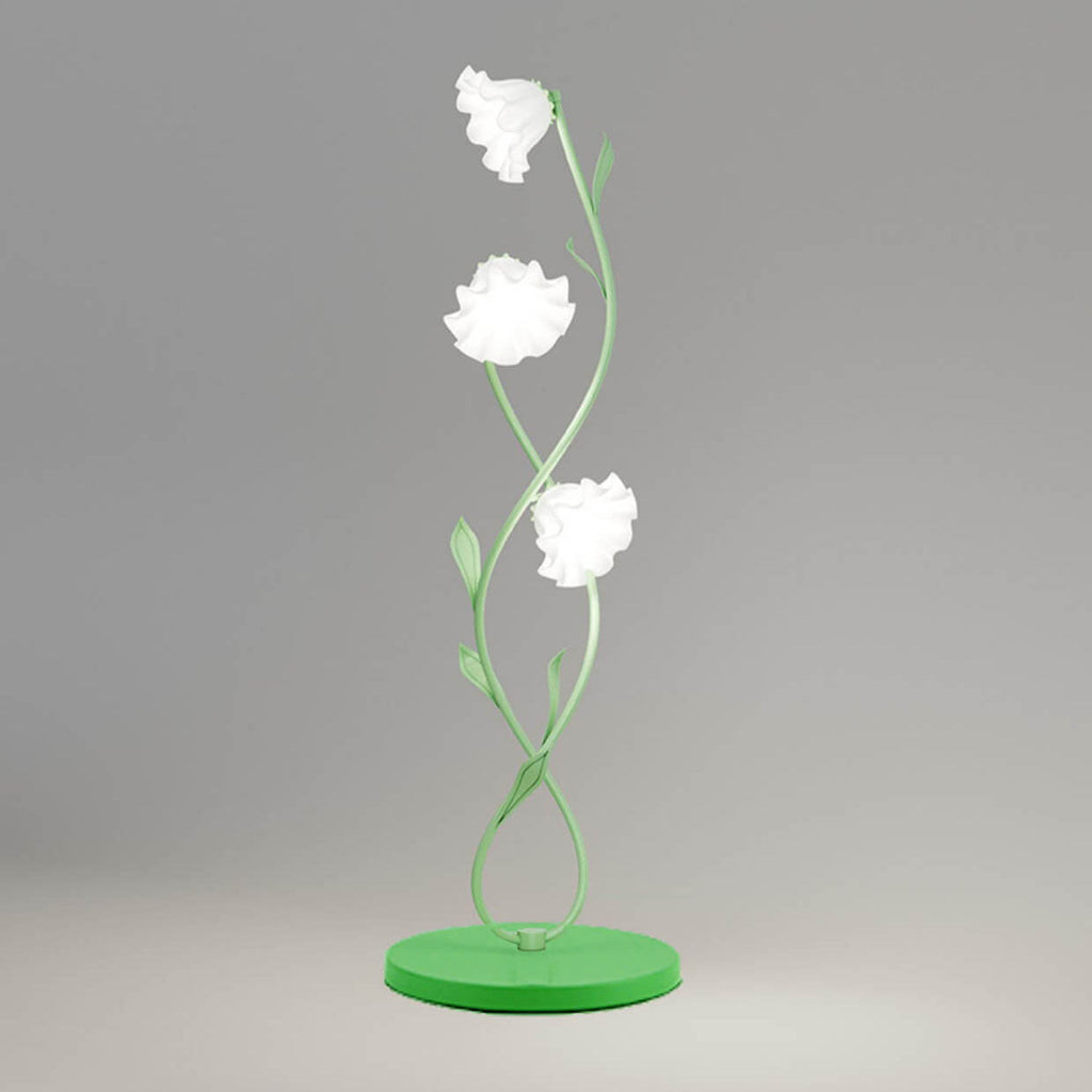 Flower Glass Hardware 2-Light Floor Lamp