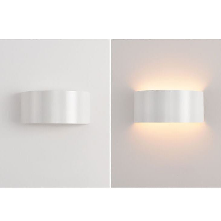 Solid Color Iron Half-circle Wall Lamp