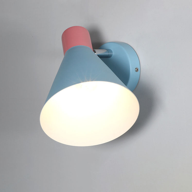 Blue Cone Reading Wall Lamp