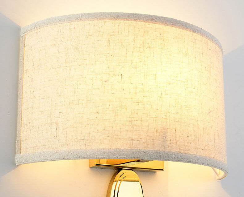 Fabric Mirror Stainless Steel Wall Lamp