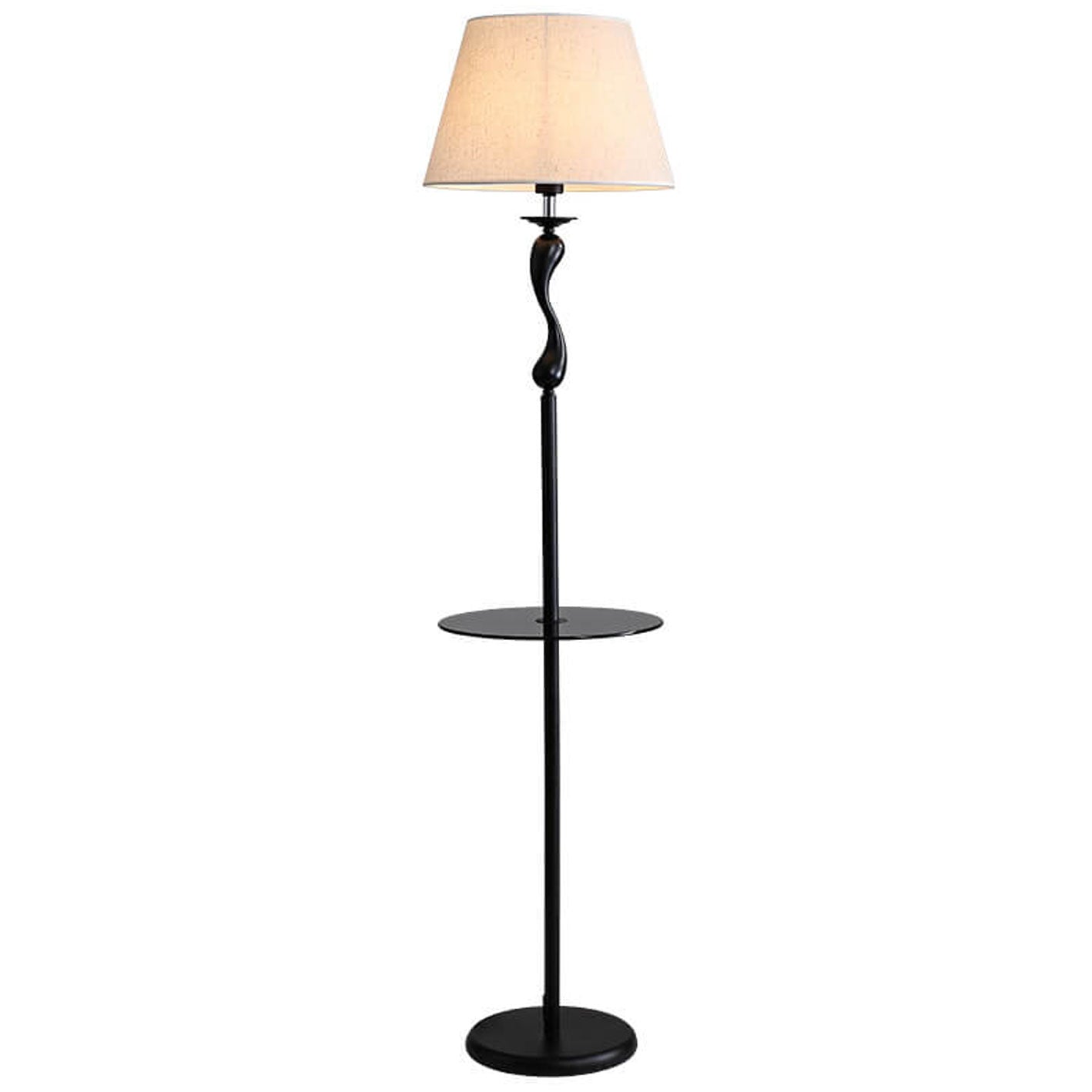 Linen Fabric Dome Iron Floor Lamp