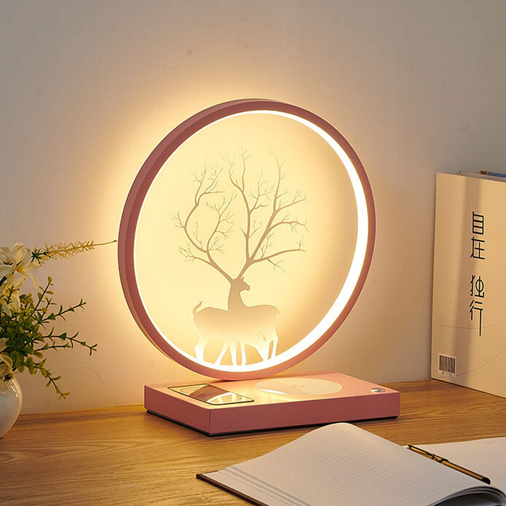 Iron Aluminum Wireless Charging Table Lamp