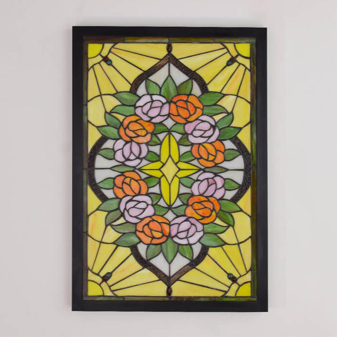 Pastoral Rose Pattern Mural Wall Lamp