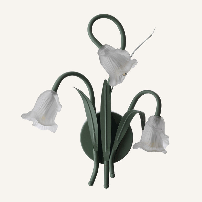 Floral Iron Glass 3/6 Wall Lamp