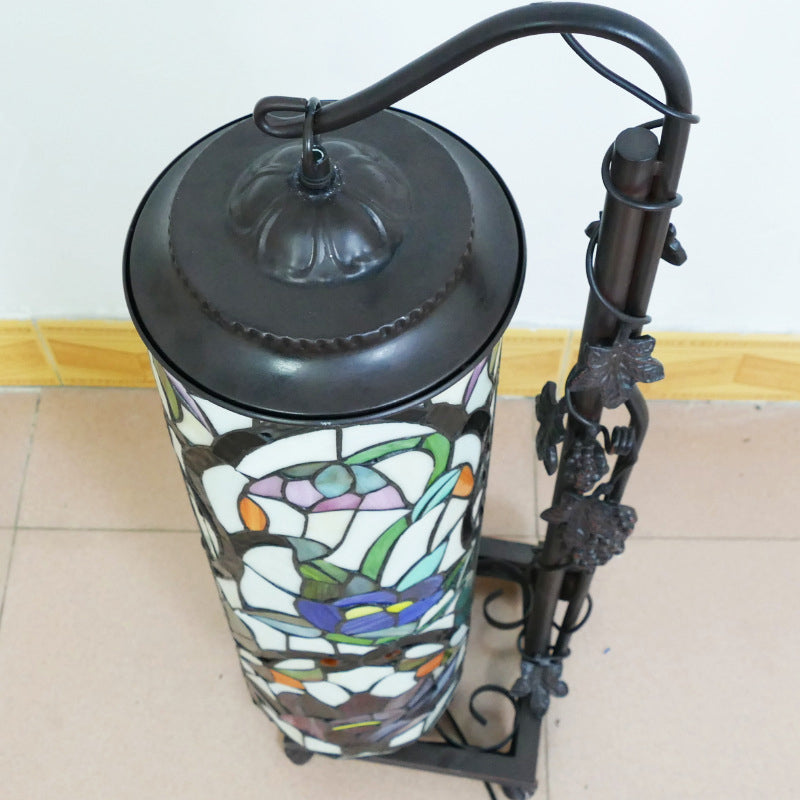 Column Iron Glass Living 2-Light Floor Lamp