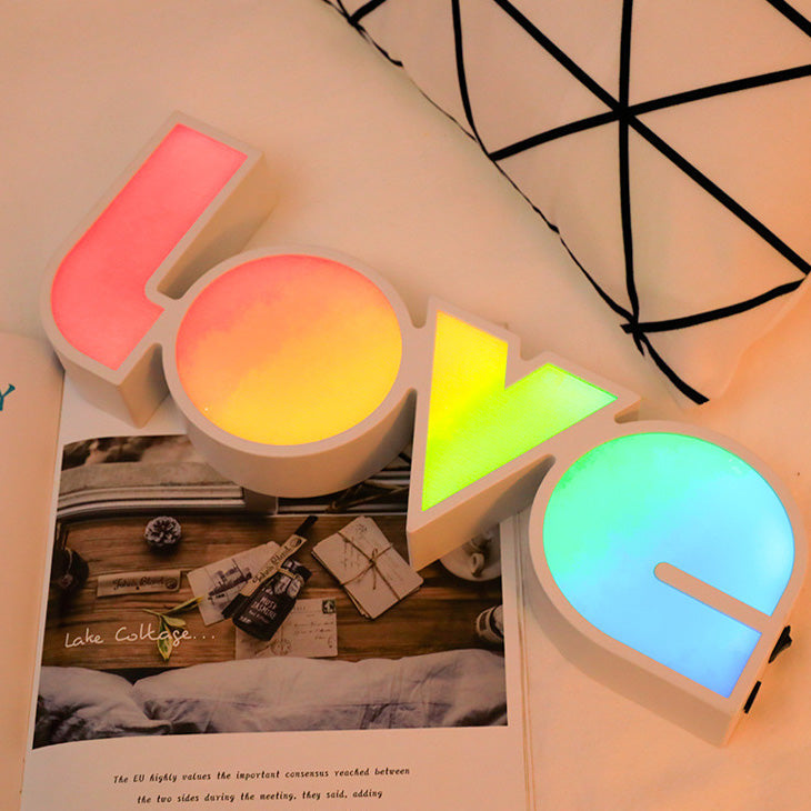 PS LOVE Letter Bedroom Table Lamp