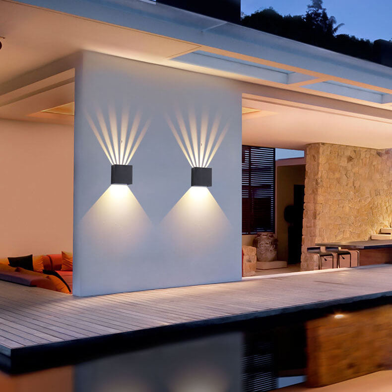 Pure Black Aluminum Angle Outdoor Light
