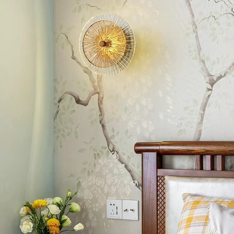 Glass Lotus Leaf Shape Wall Lamp